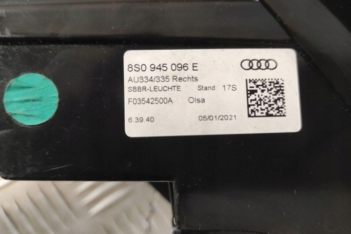 PHARE DROIT ARRIÈRE ARRIÈRE AUDI TT TTS 8S 14-23 8S0945096E