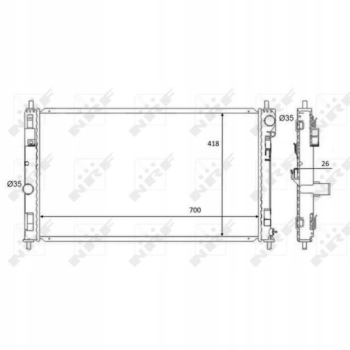 59089 CHLODNICA, SISTEMA DE REFRIGERACIÓN DEL MOTOR 59089 NRF 