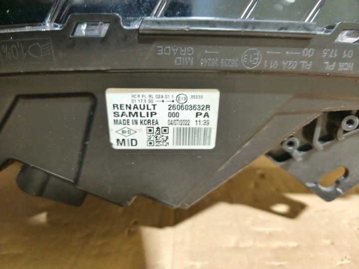 PHARE RENAULT ARKANA COMPLET LED COMPLÈTE GAUCHE DROITE 260107780R 260603632R