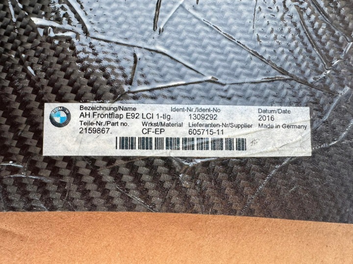 OE BMW 3 E92 E93 LCI 335I 335IS M PERFORMANCE SPLITTER DOUBLURE CARBONE