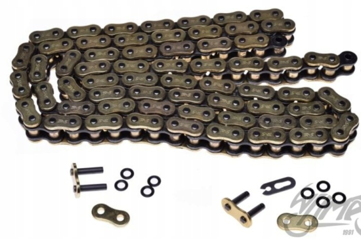 MOTOCYCLETTE CHAÎNE MOTEUR IRIS 530 FB-RING 108L COULEUR DORÉE RIVET