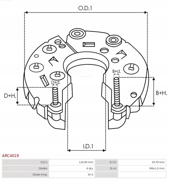 AST ARC4019 BRIDGE LED ELECTRIC GENERATOR FORD PCS. AUTO photo 3 - milautoparts-fr.ukrlive.com