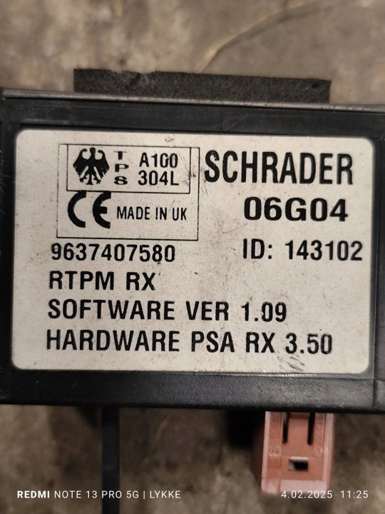 MODULE CONTRÔLEUR PEUGEOT 607 9637407580 NR1328
