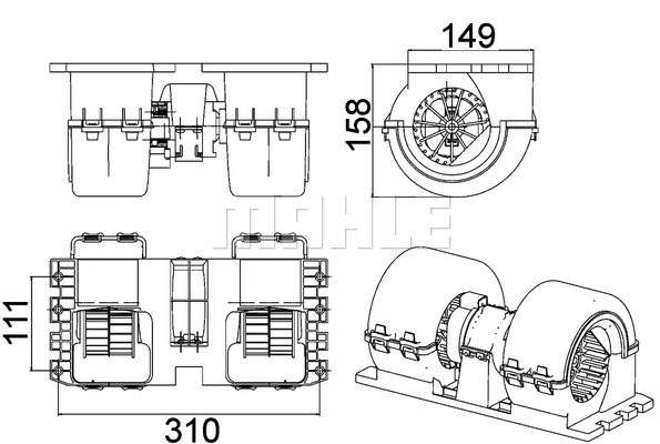 PŪSTUVAS MAHLE AB 145 000P DAF nuotrauka 4