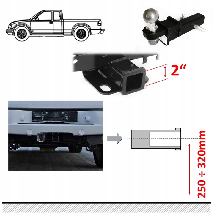 ADAPTERIS USA 50X50MM KABLYS LINCOLN MKC 2014- (+91MM) nuotrauka 8