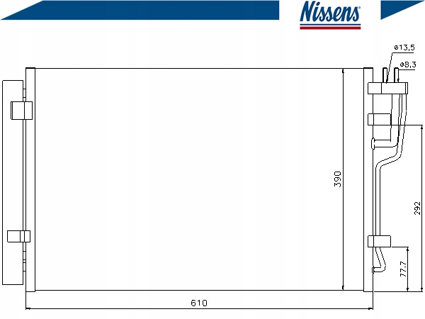 CONDENSADOR RADUADOR DE ACONDICIONADOR [NISSENS] 