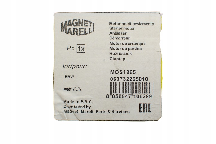 DÉMARREUR BMW E46 E39 2.0D 150KM 136KM MAGNETI MARELLI 063732265010 MQS126