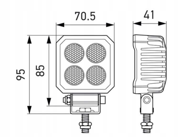 PHARES ANTIBROUILLARD PHARE TRAVAILLÉ HELLA LED AIDE REMORQUE AGRO