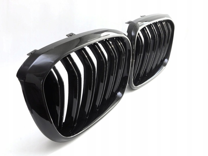 JEU ADMISSION GUIDE D'AIR JALOUSIE MOTEUR GRILLES BMW X3 G01 X4 G02 CALANDRE GRILLES GRILLE NOIR BRILLANT 2PCS M-PERFORMANCE BMW X3 G01 X4 G02