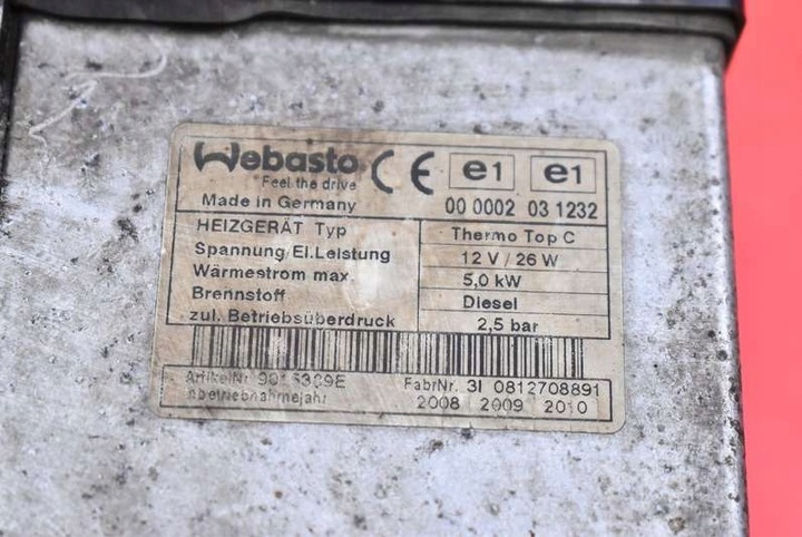 WEBASTO CALEFACCIÓN 67889C MAZDA 6 2 II GH 09R 