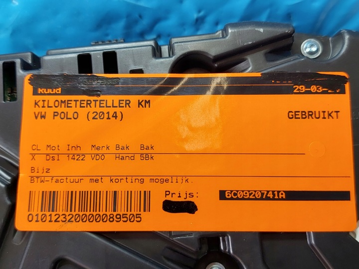 COMPTEUR COMPTEUR VW POLO 6C 1.4 TDI 2014R 6C0920741A