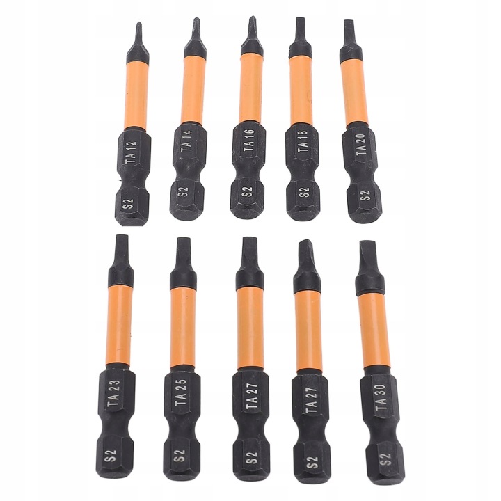 KIT 10 PCS BITOW WKRETAKOW PRECYZYJNYCH TROJKATNYCH 50MM 1/4 TA12 TA30