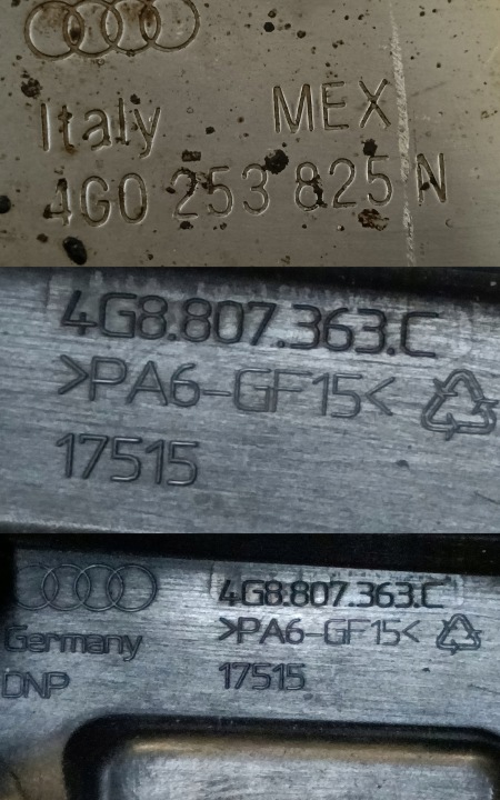 AUDI A7 S-LINE 16- EMBOUT ÉCHAPPEMENT GAUCHE ARRIÈRE 4G0253825N