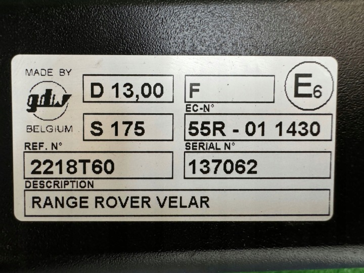 LAND ROVER RANGE ROVER VELAR CROCHET ATTELAGE ENSEMBLE 011430