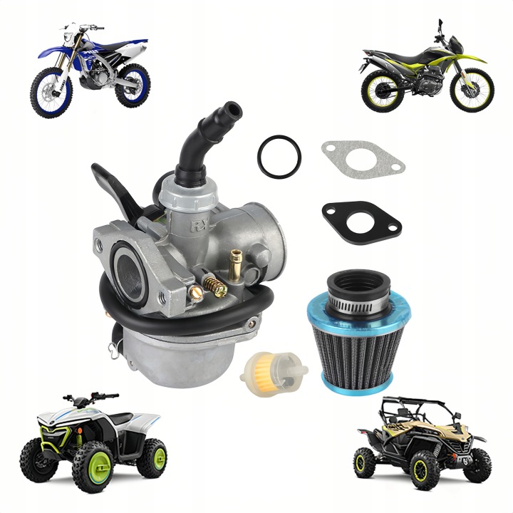 KIT CARBURATEUR PZ19 VERS ATV QUAD CROSS 50 70 90 110 125 TUNING RECZNE ASPIRATION