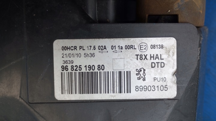 PHARE DROIT AVANT EUROPE 9682519080 PEUGEOT 3008 I 5008