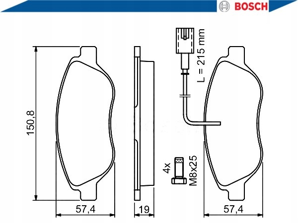 BOSCH SET PADS BRAKE 77365808 7736458 photo 3 - milautoparts-fr.ukrlive.com