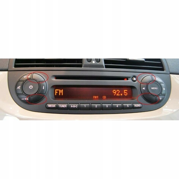 PARA FIAT 500 RADIO CD BOTÓN NEGRAS WYKONCZENIA 