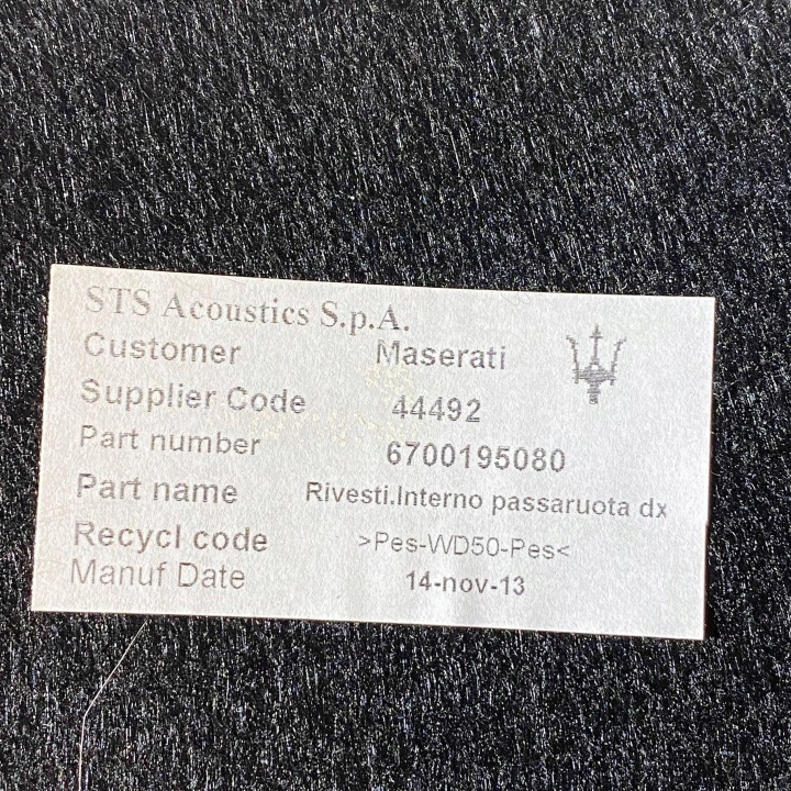 MASERATI GHIBLI 2014 AUTRE PIÈCES INTÉRIEUR VOITURES