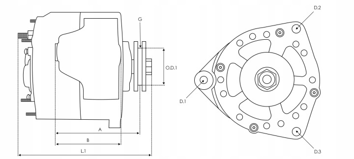 ALTERNATEUR JOHN DEERE 8120 8220 8320 8420 8520 AS-PL A0245