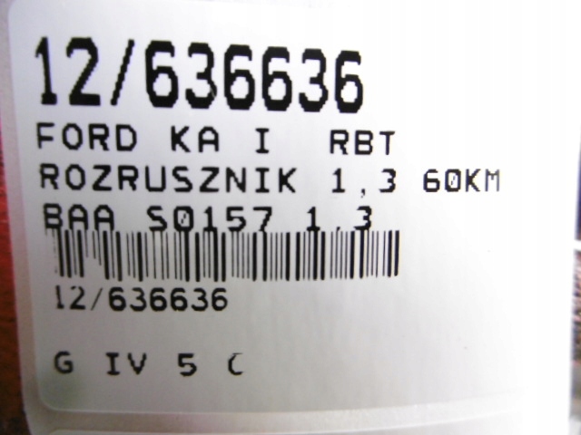 FORD KA I DÉMARREUR 1.3B S0157