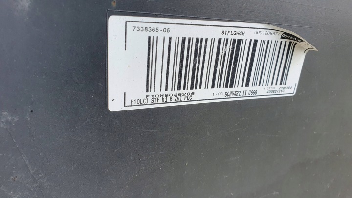 BMW 5 V F10 LIFT PARE-CHOCS ARRIÈRE ARRIÈRE