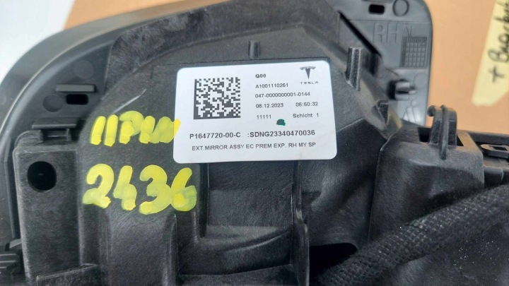 TESLA MODÈLE Y RÉTROVISEUR DROIT EXTÉRIEUR 11 GOUPILLE NOUVEAU OE 2436