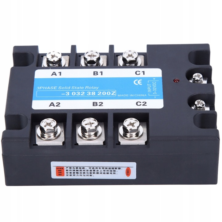 RELAIS POLPRZEWODNIKOWY CONTACTEUR PRZEMYSLOWY SSR 200A DC-AC 3 FAZOWY