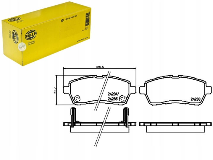 HELLA PLAQUETTES FREIN 8DB355014-001