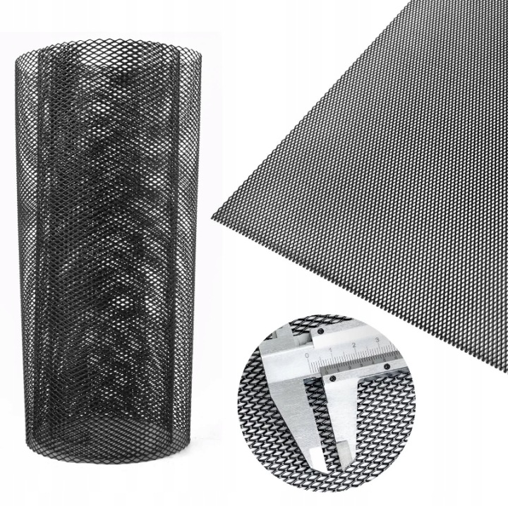 GRILLE ALUMINIUM TUNING KAMEI PARE-CHOCS CALANDRE GRILLE 100*33CM NOIR