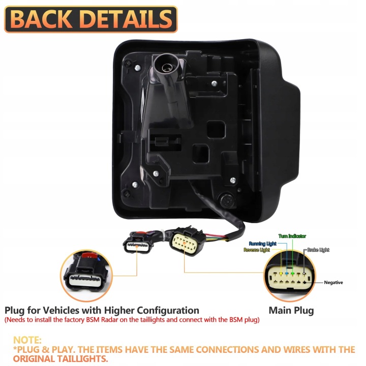 PHARES ARRIÈRE JEU VLAND LED DYNAMIC TUNING SMOKE JEEP WRANGLER JL 4 IV 2017-26