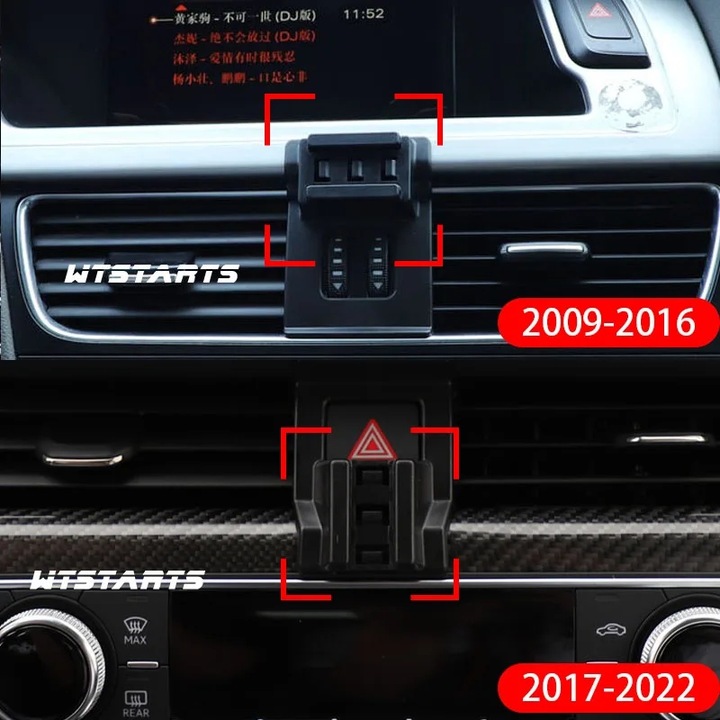 STOJAK PARA DE INSTALAR TELÉFONO AUTO PARA AUDI A4 B8 B9 2009-2022 REGULACIÓN GPS 