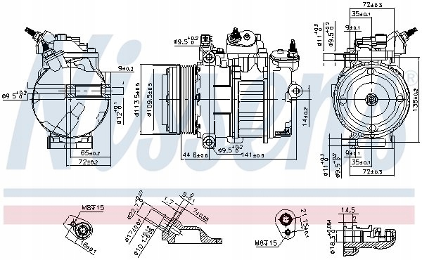 NISSENS COMPRESSEUR DE CLIMATISATION FORD B-MAX C-MAX II ECOSPORT FIESTA VI
