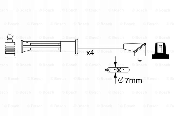 BOSCH 0 986 357 256 KIT FILS D'ALLUMAGE