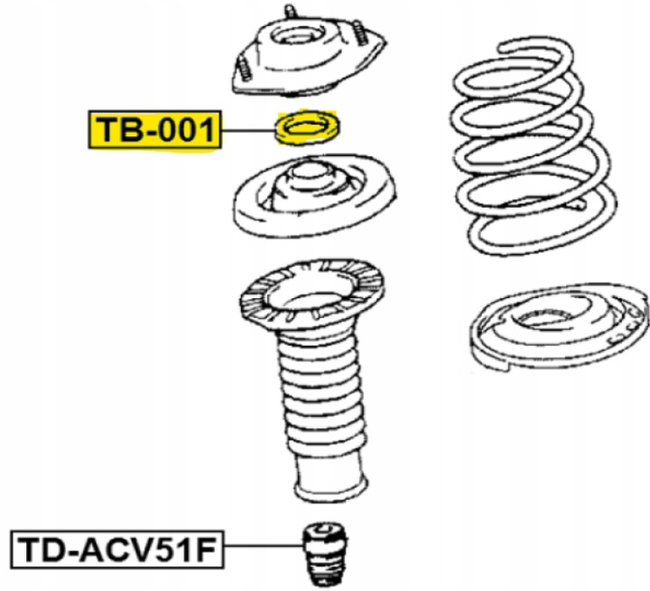 FEBEST TB-001 VALIVE LOZISKO, LOZISKO PRUZNE VZPERY