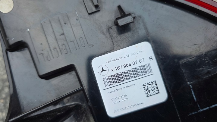 MERCEDES GLE SUV 167 W167 A1679060707 PHARE ARRIÈRE DROITE