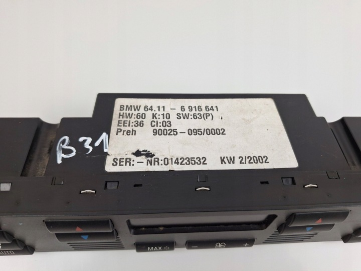 PANNEAU CLIMATISATION BMW 5 E39 6916641
