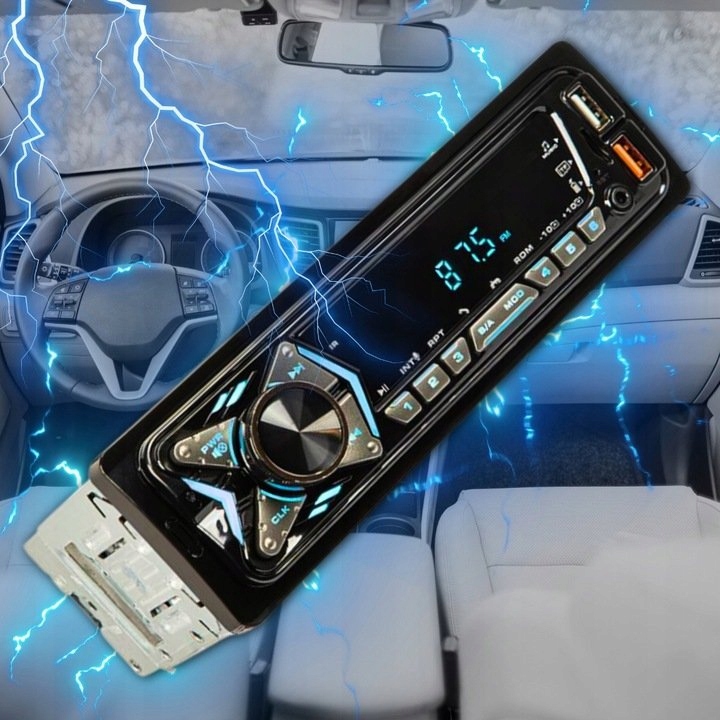 VERK 10135 RADIO AUTOMOBILE BLUETOOTH 1-DIN, USB, AUX I SD