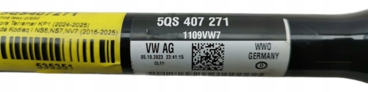 DEMI-ARBRE GAUCHE AVANT VW TIGUAN 5QS407271 NEUF ORIGINAL