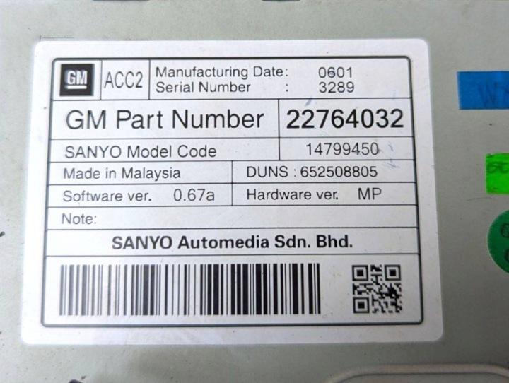 MONITEUR OPEL ASTRA J 2011 22764032