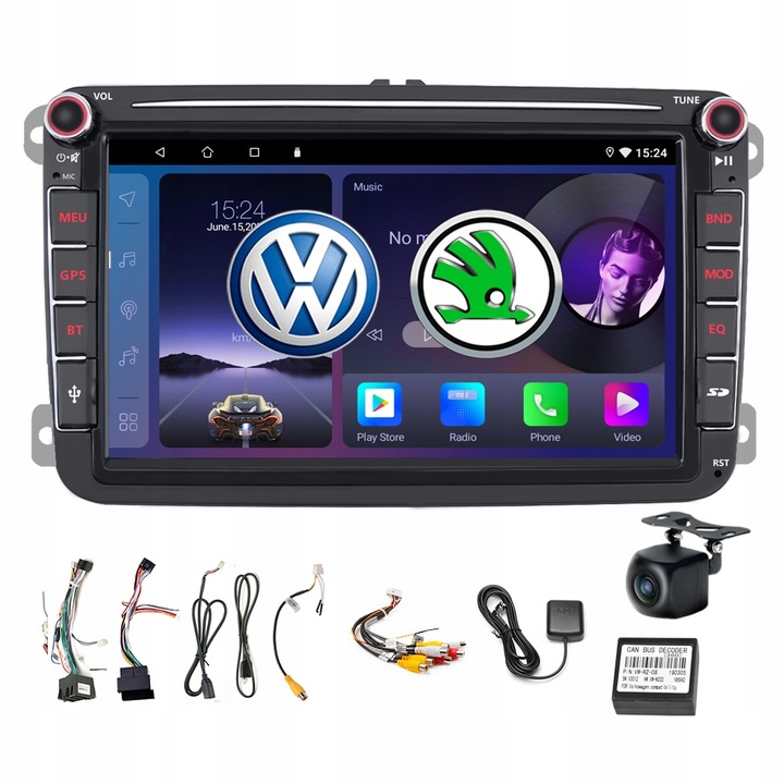 RADIO GPS ANDORID VW CADDY TOURAN TIGUAN EOS 64GB 