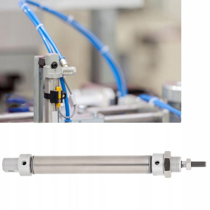PNEUMATIQUE MINI PISTON AÉRIEN À DOUBLE DZIALANIU MA16 AVEC ACIER INOXYDABLE