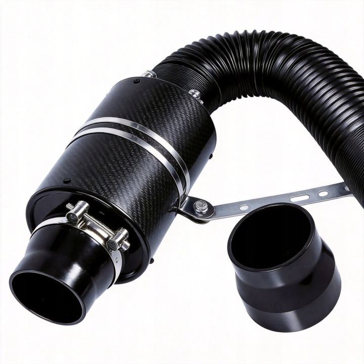 KIT ADMISSION AIR CARBONE 76MM–FILTR STOZKOWY,ELASTYCZNY TUYAU