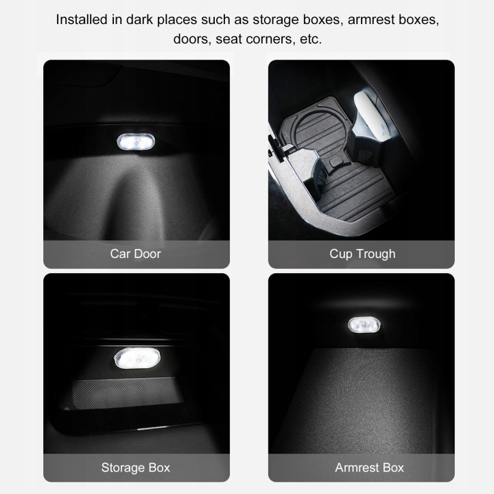 LED LED LIGHT TOUCH TYPE AUTOMOBILE INTERNE MINI NOCNA PHARE RR
