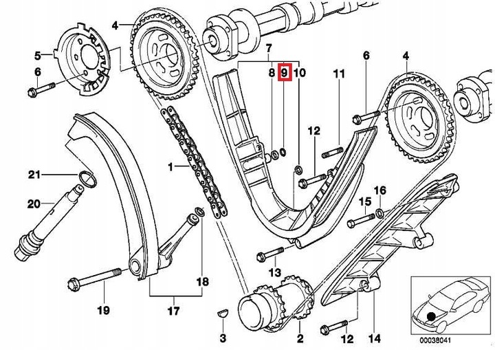 2 PIEZAS O-RING FORRO DISTRIBUCIÓN BMW E31 E32 E34 E38 