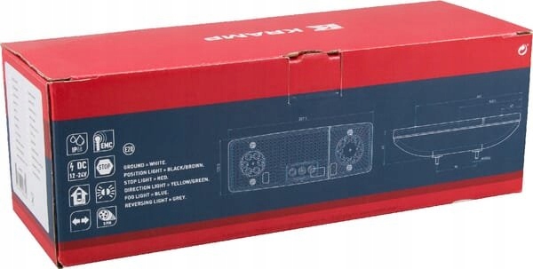 PHARE ARRIÈRE COMBINÉ LED DROITE PROSTOKATNA, 12/24V 5-PINOWA KRAMP