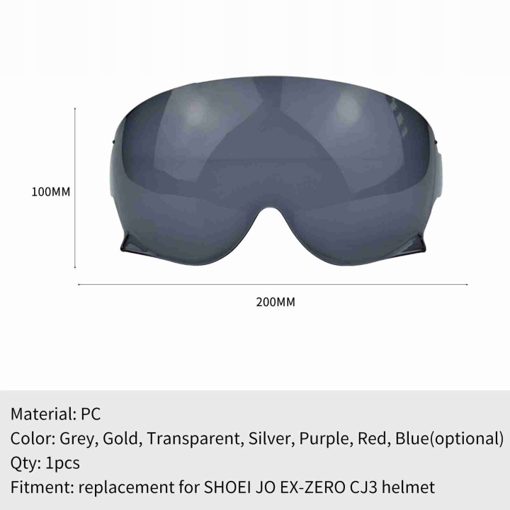LENTILLE CASQUES MOTOCYCLETTE CONVIENT VERS CASQUES SHOEI JO EX-ZERO CJ3 SZARYM