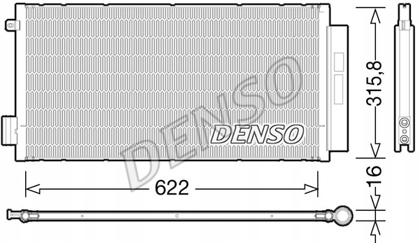 CONDENSADOR FIAT 500L 12- DCN09044/DEN DENSO 