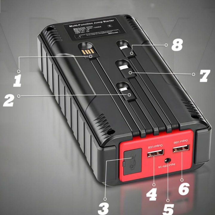 POWERBANK À POJEMNOSCI DÉMARREUR BOOSTER 20000 MAH WBUDOWANY SYSTÈME PROTECTION