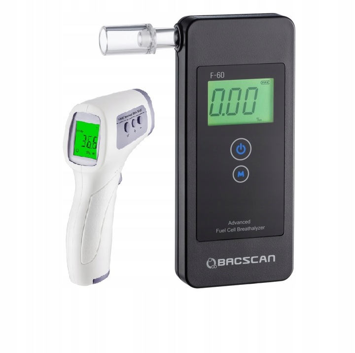 BREATHALYZER BACSCAN F-60,USTNIK, COVER + THERMO 